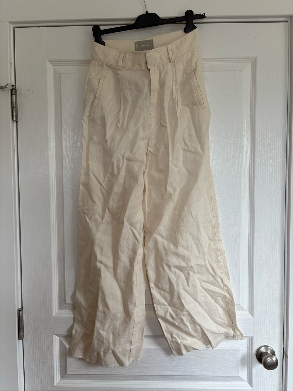 Everlane Cream Wide-Leg Trousers